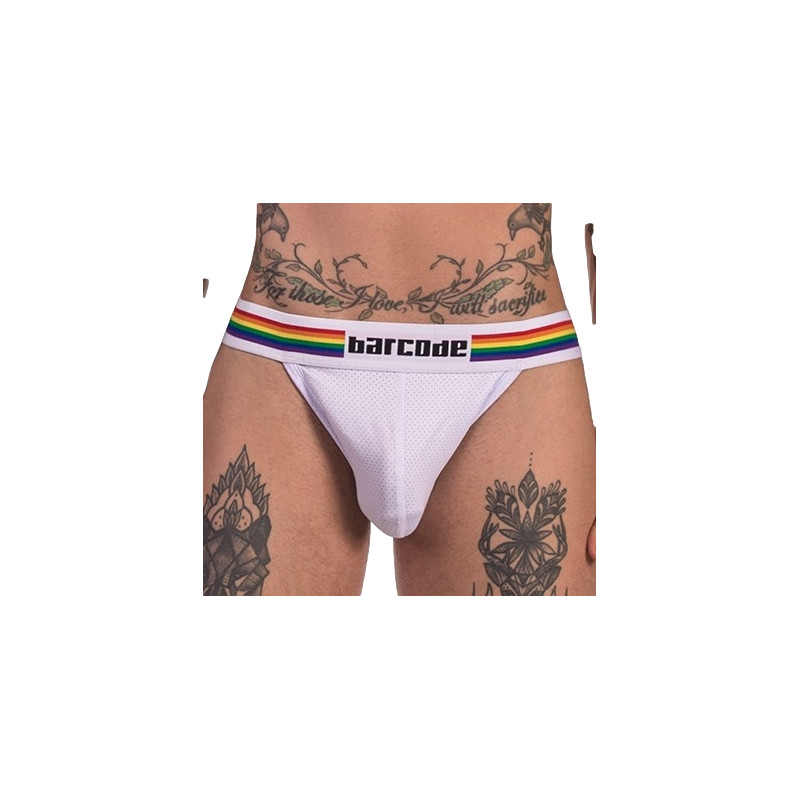 Barcode Berlin Jockstrap Barcode Pride Blanc